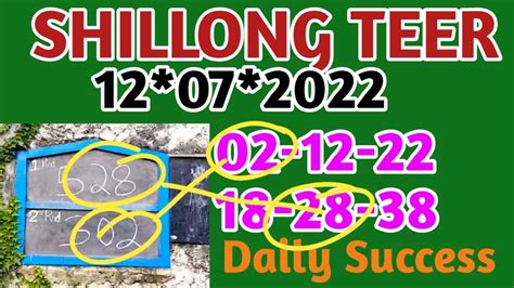 shillong teer counter today.